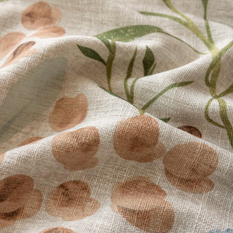 ENJOYBRIDAL Floral Curtains 63 Inch Long Bedroom Decor Drapes Short Semi Sheer Rod Pocket Living Room Window Curtain Panels Light Filtering Boho 4 Panels Tassel Vintage Window Treatments - Image 4