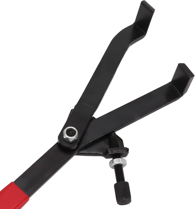 Flywheel Clutch Wrench, Adjustable Universal Pulley Holder Spanner for Motorcycle ATV, 68‑125mm Opening with Red PVC Grip and Carbon Steel Body for Pit Bike Engine - Image 3