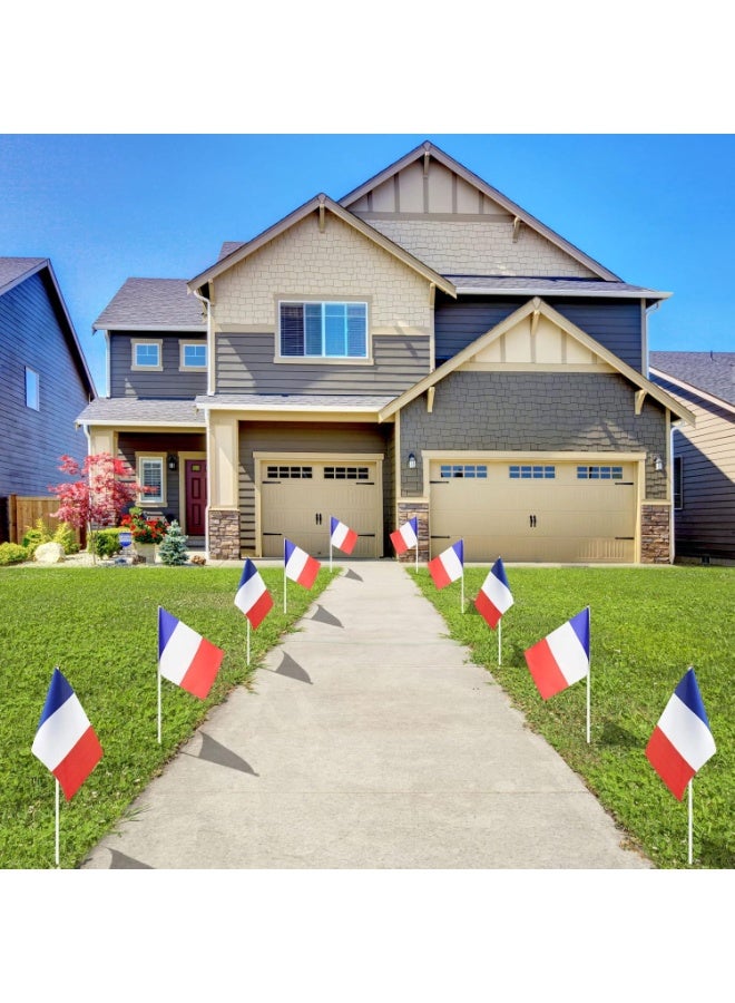 10 Pcs France Hand Flags  14x21 cm Double-Sided Stick Flags for World Cup & Event Decor - Image 4
