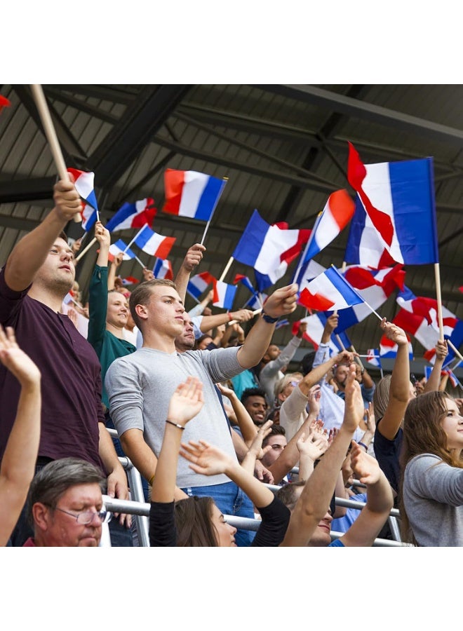 10 Pcs France Hand Flags  14x21 cm Double-Sided Stick Flags for World Cup & Event Decor - Image 3