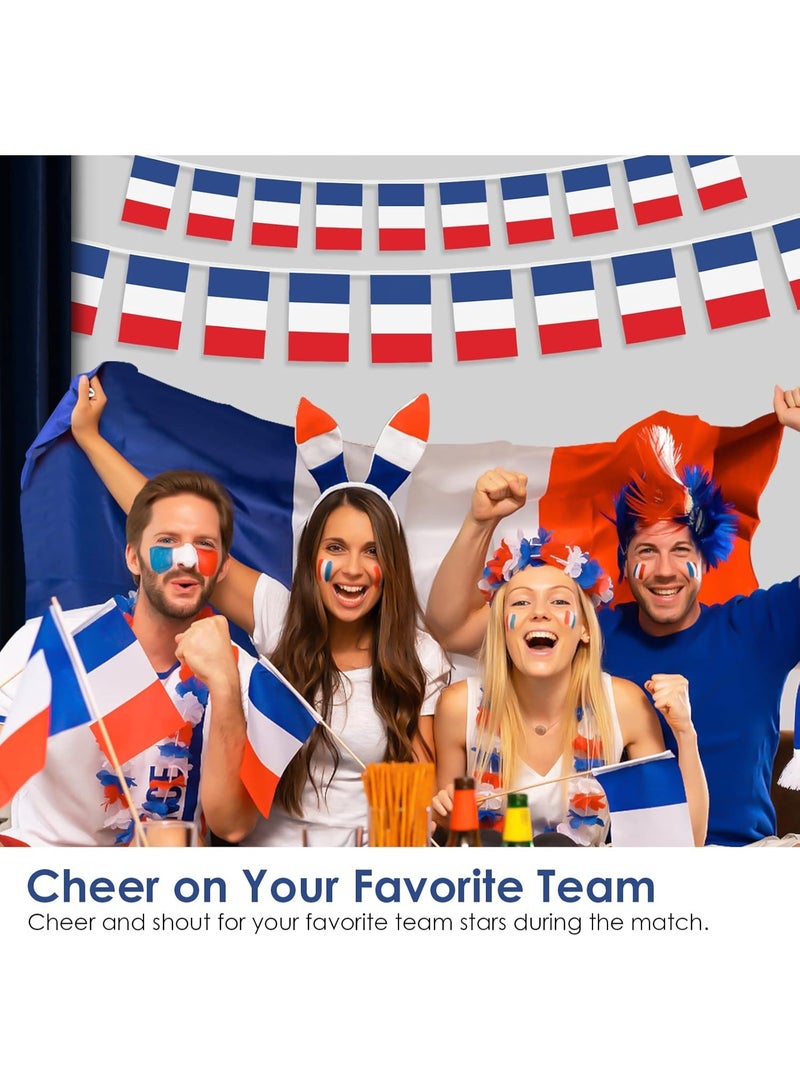 10 Pcs France Hand Flags  14x21 cm Double-Sided Stick Flags for World Cup & Event Decor - Image 5