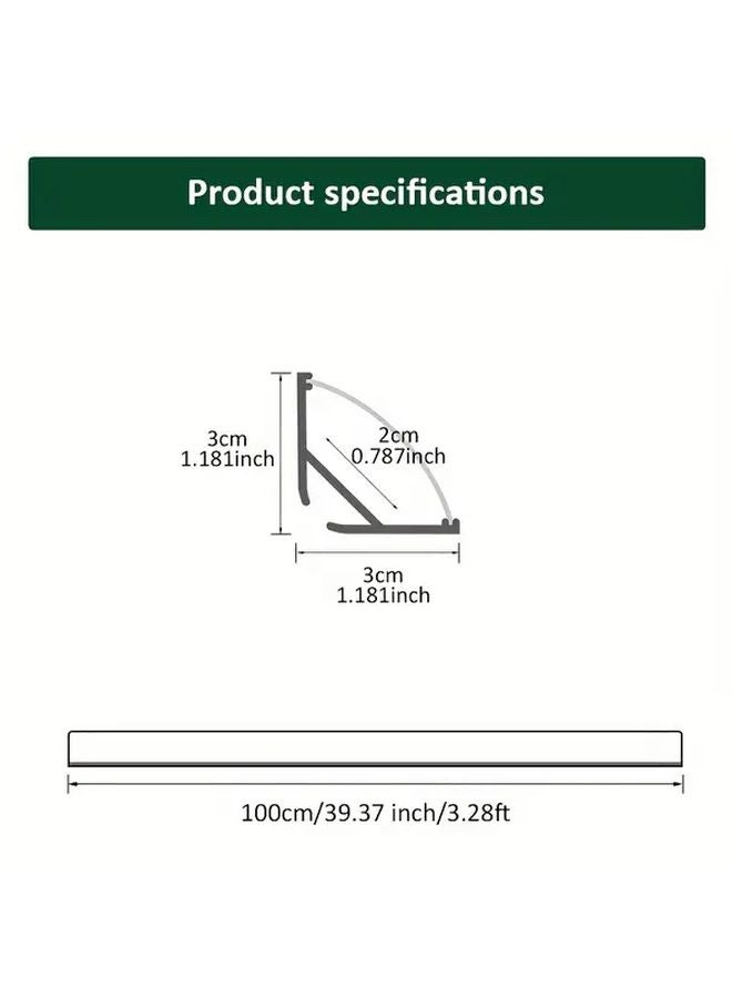 6Pcs 3 3ft 1m 30x30mm Silver Aluminum LED Channel With White Cover For Ceiling Corner - Image 4
