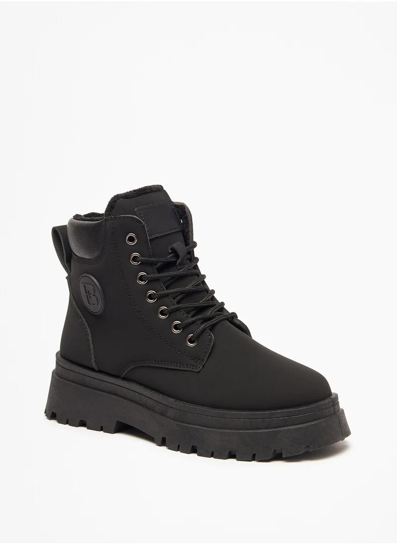Flora Bella Solid Lace-Up Ankle Boots