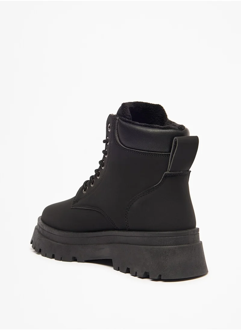 Flora Bella Solid Lace-Up Ankle Boots