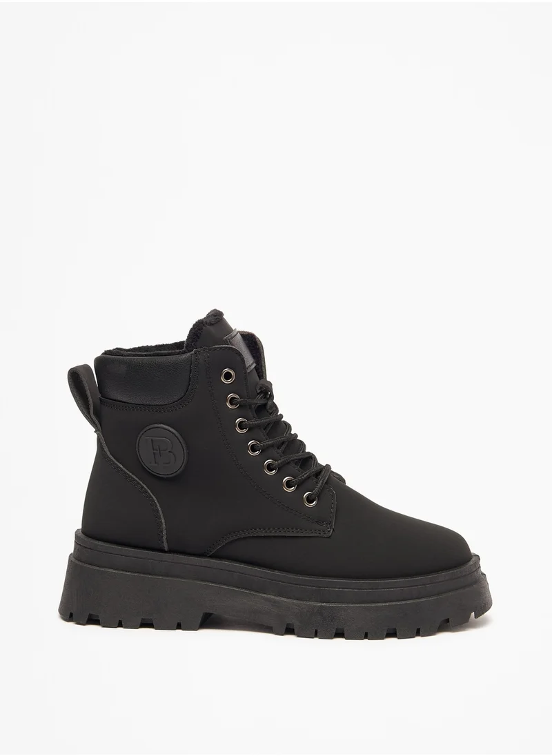 Flora Bella Solid Lace-Up Ankle Boots