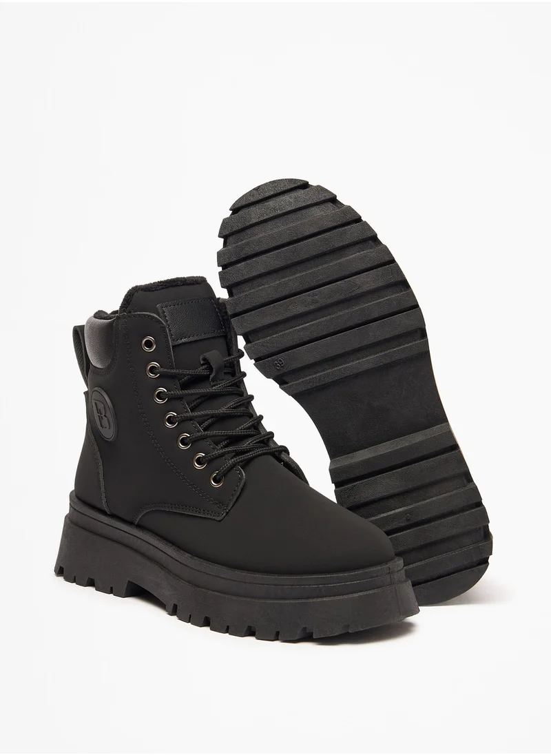 Flora Bella Solid Lace-Up Ankle Boots