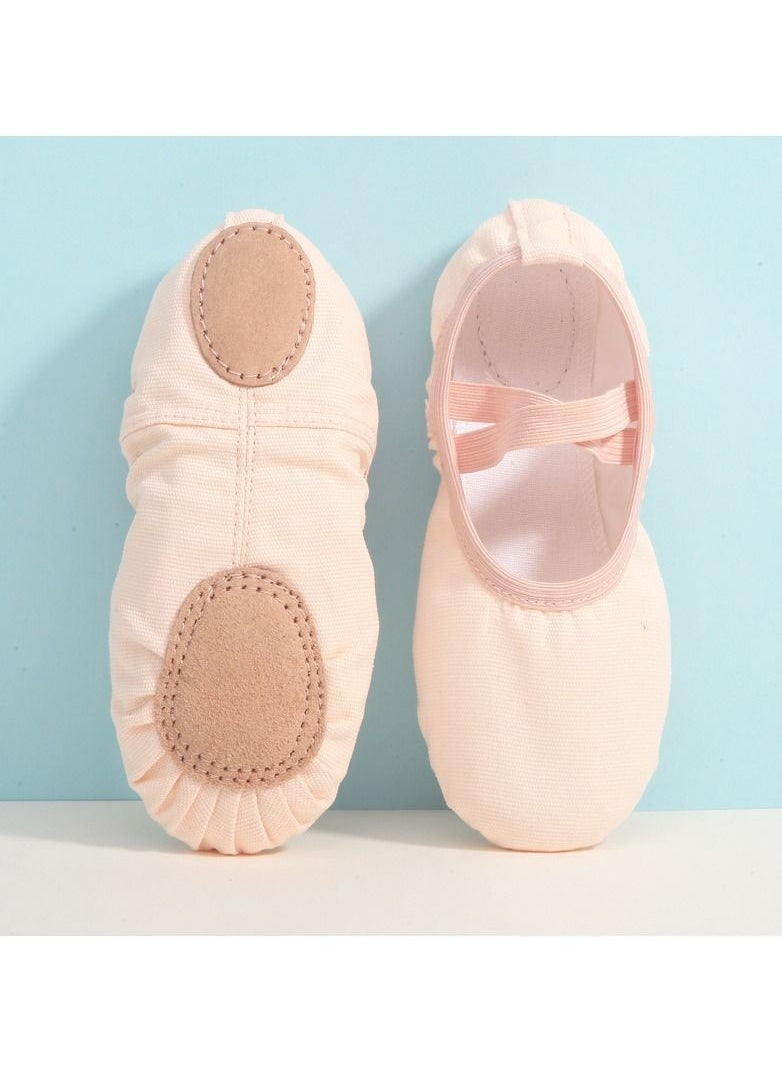Loquat - Lace-up Free Children's Dance Shoes Indoor Soft Sole Ballet Shoes Incarnadine - Image 1