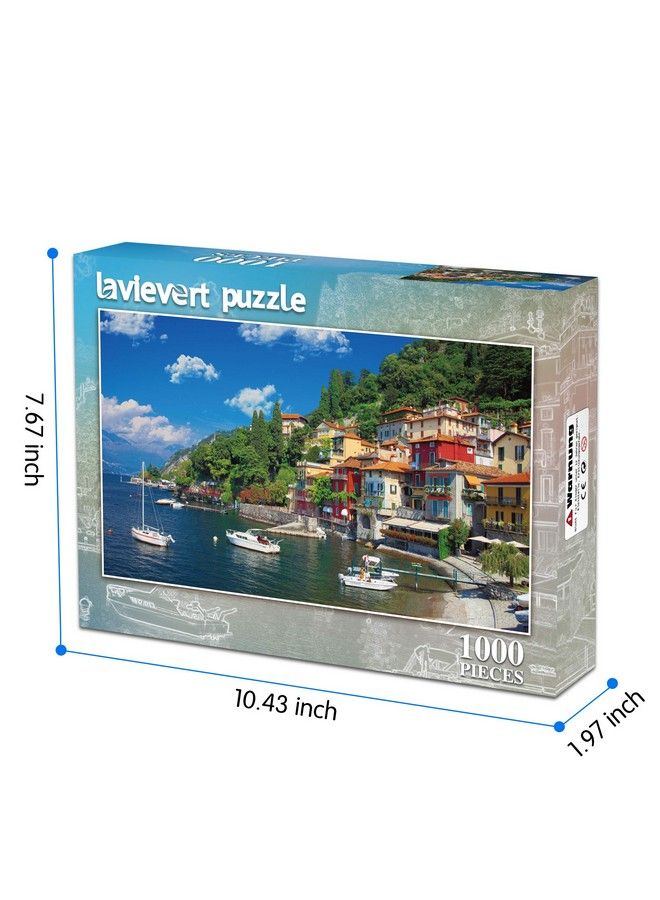Lavievert لعبة الألغاز المكونة من 1000 قطعة للبالغين والأطفال بحيرة كومو إيطاليا - Image 3