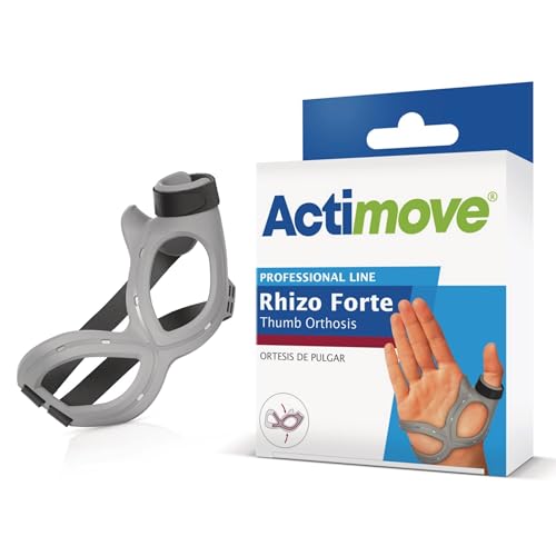 Actimove Professional Line Rhizo Forte Thumb Orthosis Thumb Brace for Osteoarthritis Skiers Thumb Rheumatoid Arthritis Sprains Patented Design Left Hand Grey Medium - Image 2