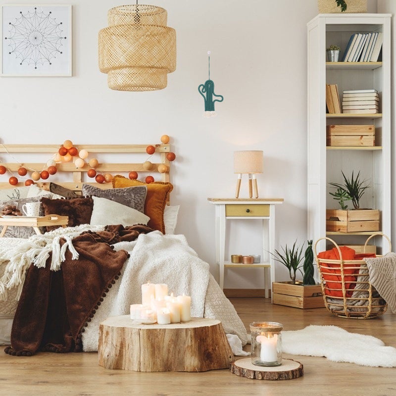 🏠 تعليقة جدارية صبار بتصميم شرابة خضراء 30x17 سم لتزيين المنزل - Image 4