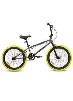 Spartan Spartan 20" ZEPHYR Freestyle BMX Grey Gloss - 360° rotatable handlebar, 2 Stunt Pegs, Adjustable Padded Seats, Wide Tyres, For kids age 7 to 10  - Image 2