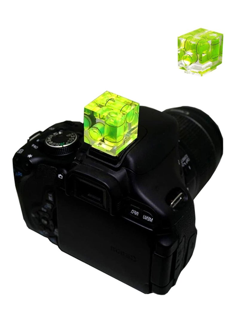 SYOSI - Camera Level, Triple 3 Axis Hot Shoe Bubble Spirit Level, 3 Axis Bubble Spirit Level Hot Shoe Flash Standard Mount for Photography DSLR SLR Outdoor Indoor, High Compatibility (2 Pack) - Image 1