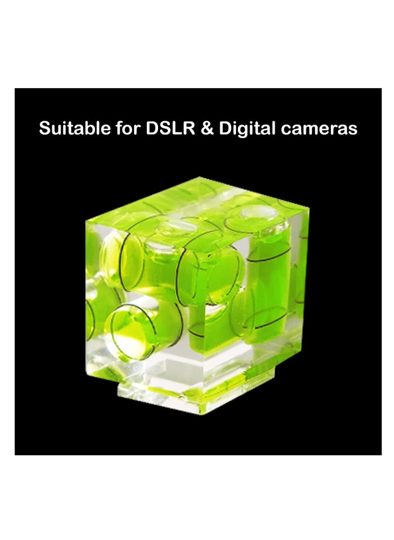 SYOSI - Camera Level, Triple 3 Axis Hot Shoe Bubble Spirit Level, 3 Axis Bubble Spirit Level Hot Shoe Flash Standard Mount for Photography DSLR SLR Outdoor Indoor, High Compatibility (2 Pack) - Image 1