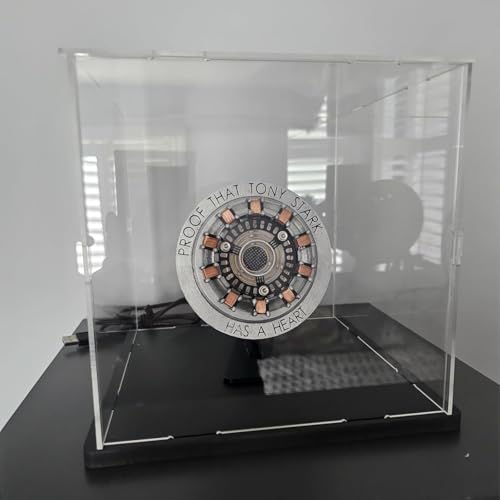 Elepure Thickened Clear Acrylic Display Case for Lego 75328 Helmet 10281 Collectibles, Transparent Cube Box Dustproof Protection Showcase with Wood-Plastic Base & String Light, Black Inside 7.9x7.9x7.9inch - Image 5