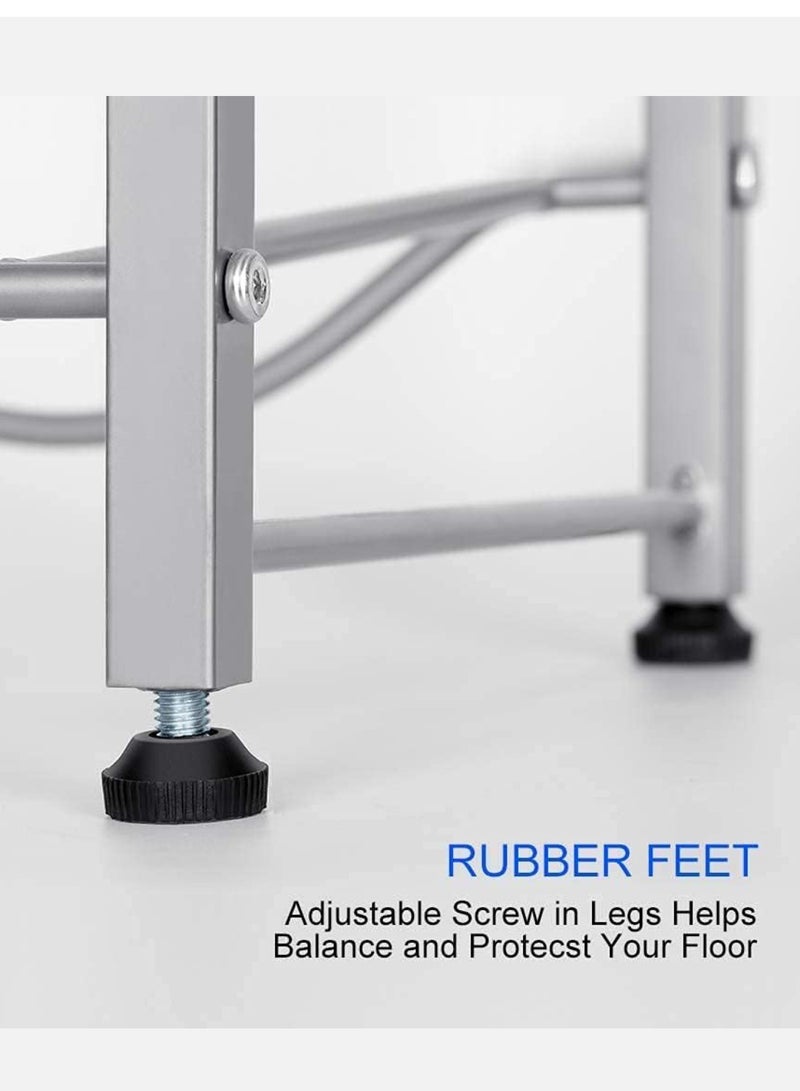 JIHAM 3 Tier Water Jug Rack, 3 Gallon Water Bottle Holder Heavy Duty Water Bottle Stand Storage For Kitchen Home And Office Easy To Assemble Water Bottle Rack Metal Hold 3 Bottle Stand  Anti-Slip Pad Water Bottle Storage Stand Grey - Image 4