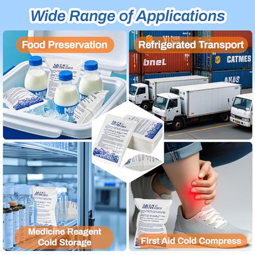 RAINFLOW 35 Pcs Dry Ice Packs for Shipping - Reusable Cold Ice Packs for Shipping Frozen Food Coolers Lunch Boxes - Image 4