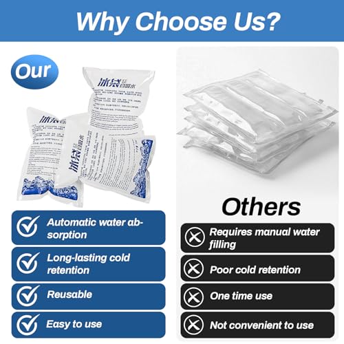 RAINFLOW 35 Pcs Dry Ice Packs for Shipping - Reusable Cold Ice Packs for Shipping Frozen Food Coolers Lunch Boxes - Image 3