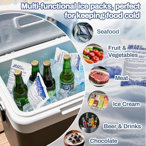 RAINFLOW 35 Pcs Dry Ice Packs for Shipping - Reusable Cold Ice Packs for Shipping Frozen Food Coolers Lunch Boxes - Image 5