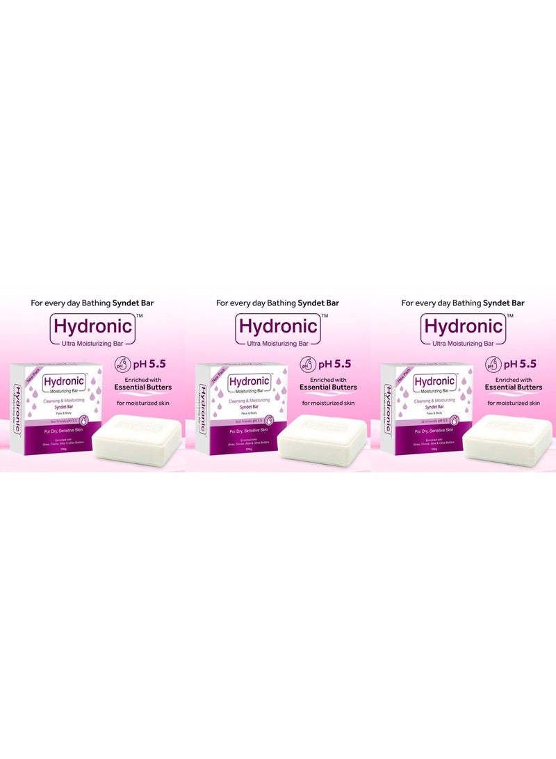 Hydronic Regaliz Hydronic Soap - Gentle Cleansing Bar for Dry and Sensitive Skin, Hydrating Formula for Daily Use, Suitable for All Skin Types | 100g (Pack of 3) - Image 1