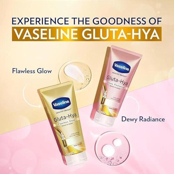 Vaseline Gluta-Hya Flawless Glow, 200ml, Serum-In-Lotion, Boosted With GlutaGlow, for Visibly Brighter Skin from 1st Use - Image 2