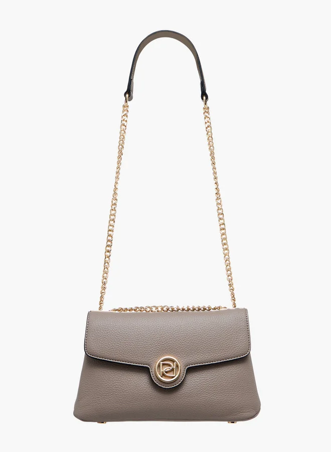 Paprika Textured Crossbody Bag with Chain Strap