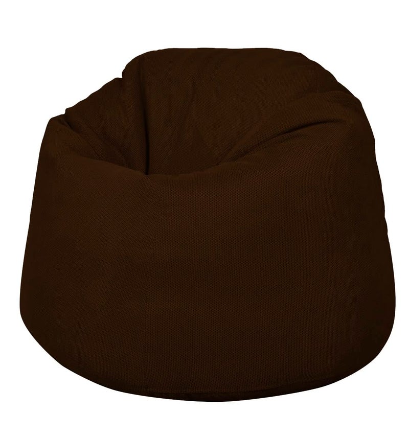 Penguin Comfort Bean Bag Flock Fabric - 70 x 95 cm - Comfortable Lounge Seat for Home, Office & Garden - Brown - Image 1