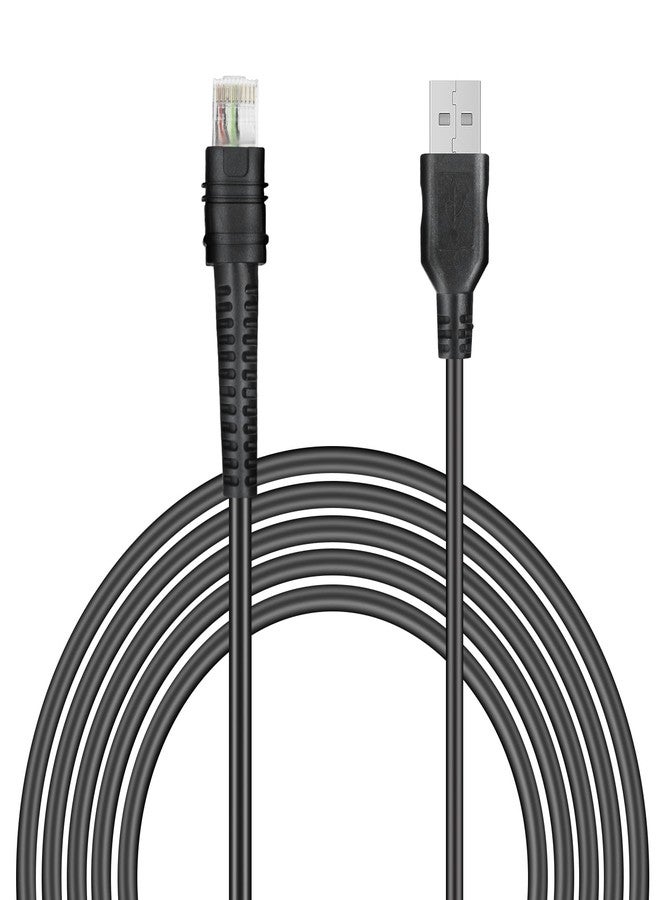 كابل USB محمي من CARPSDZY طراز CBA-U46-S07ZAR لماسح الباركود المحمول Zebra Symbol طرازات DS3608، DS3678، DS8108، DS8178، LI3608، LI3678، DS3600-KD، موصل USB-A، طوله 2 متر (7 أقدام)، مستقيم، BC 1.2، يعمل بجهد 5 فولت تيار مستمر - Image 1