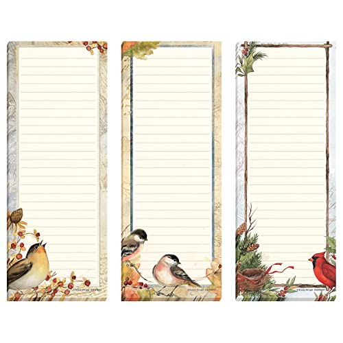 Current Seasonal Birds Magnetic Notepad Set – Set of 12 Mini Memo Pads, 12 Designs, 30-Sheet Pads, 2½ x 6½ Inches, Shopping List, To-Do Notes, Printed in The USA - Image 5