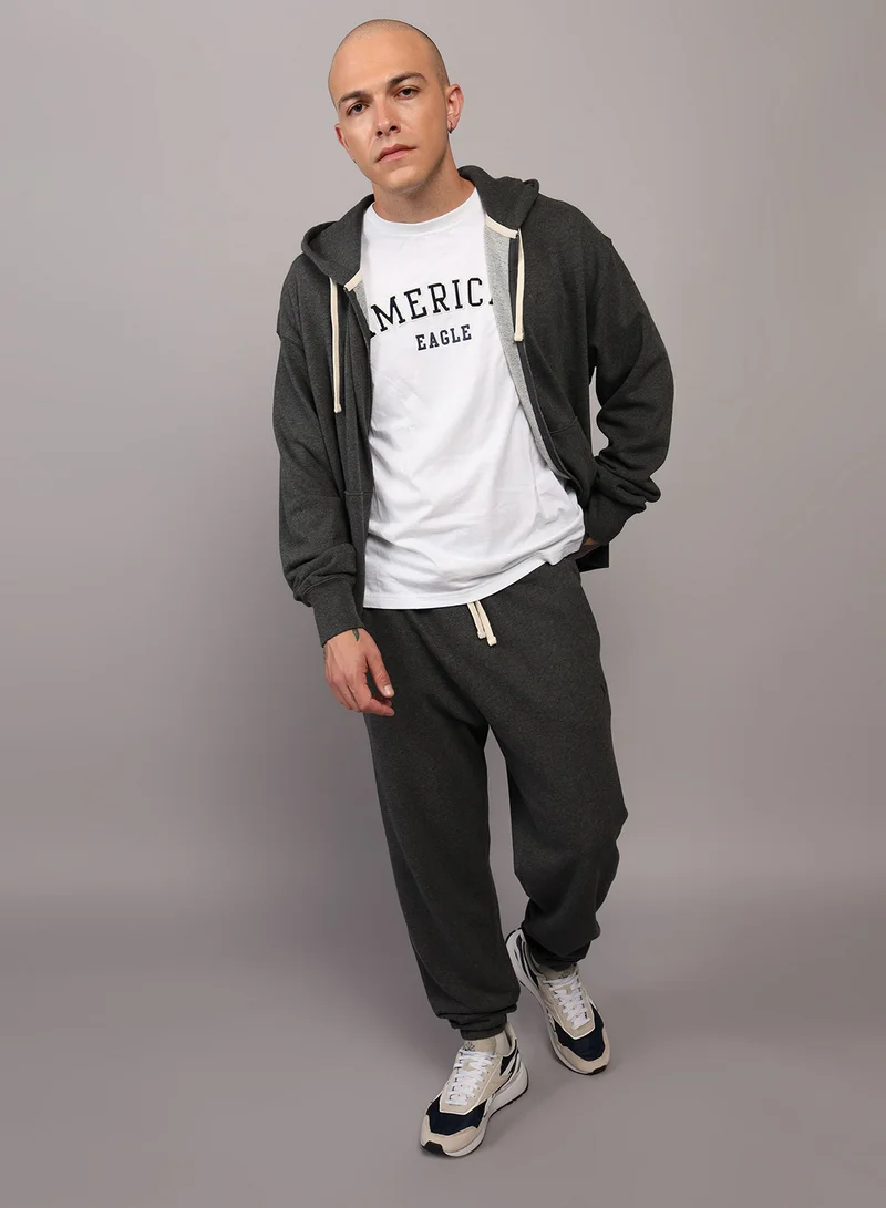 American Eagle Fleece Drawstrng Cuff Hem Sweatpants