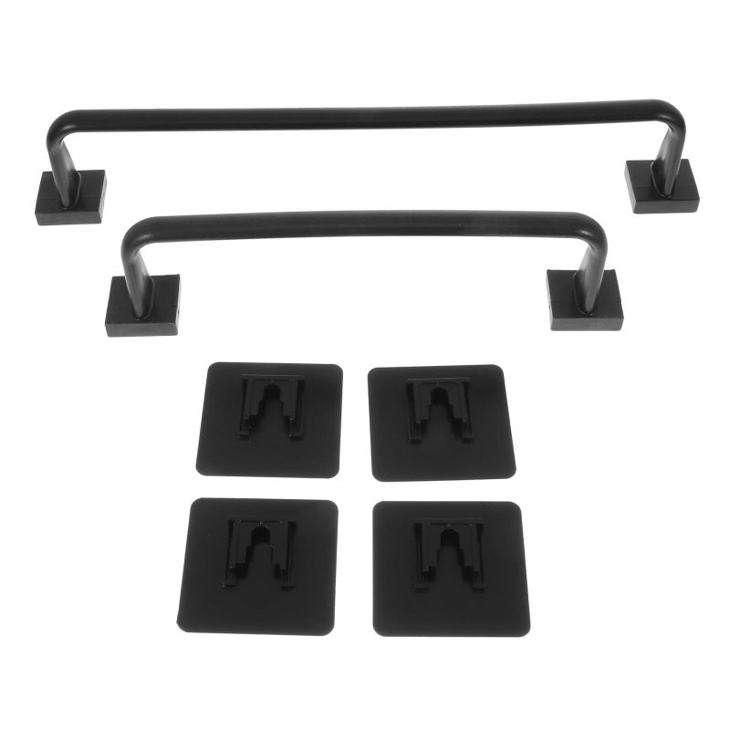 Wall Mounted Adhesive Towel Rack Plastic Storage Shelf Organizer For Bathroom Kitchen - Image 2