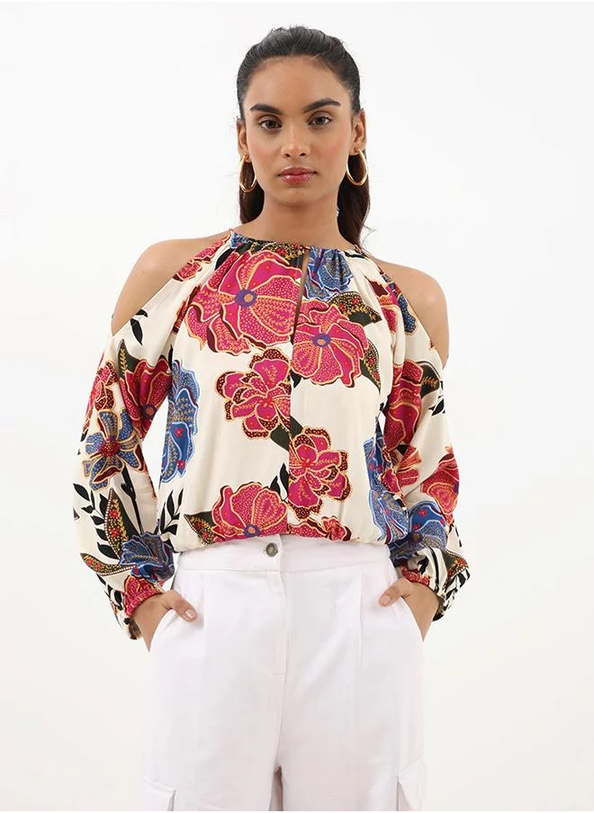 استوديو أول Scarlet Bloom Blouse