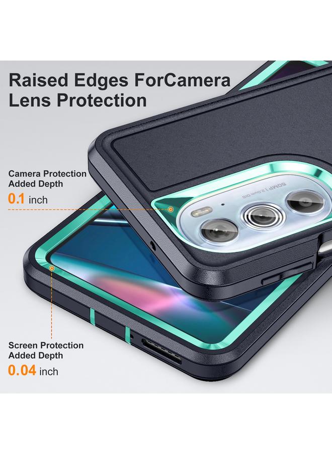 erorex Case For Motorola Edge 30 Pro 3 in 1 Rugged Holder Phone Case - Image 4