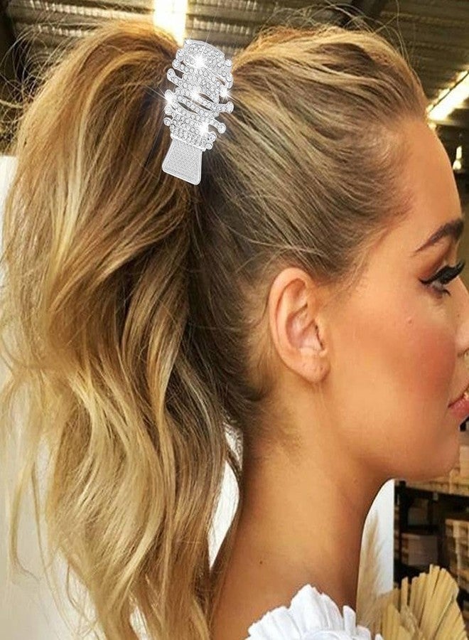 CAKURE Rhinstone Ponytail Clips Gold Sparkly Claw Clips Rhinestone Hair Accessories for Women and Girls (Pack of 3) - Image 3