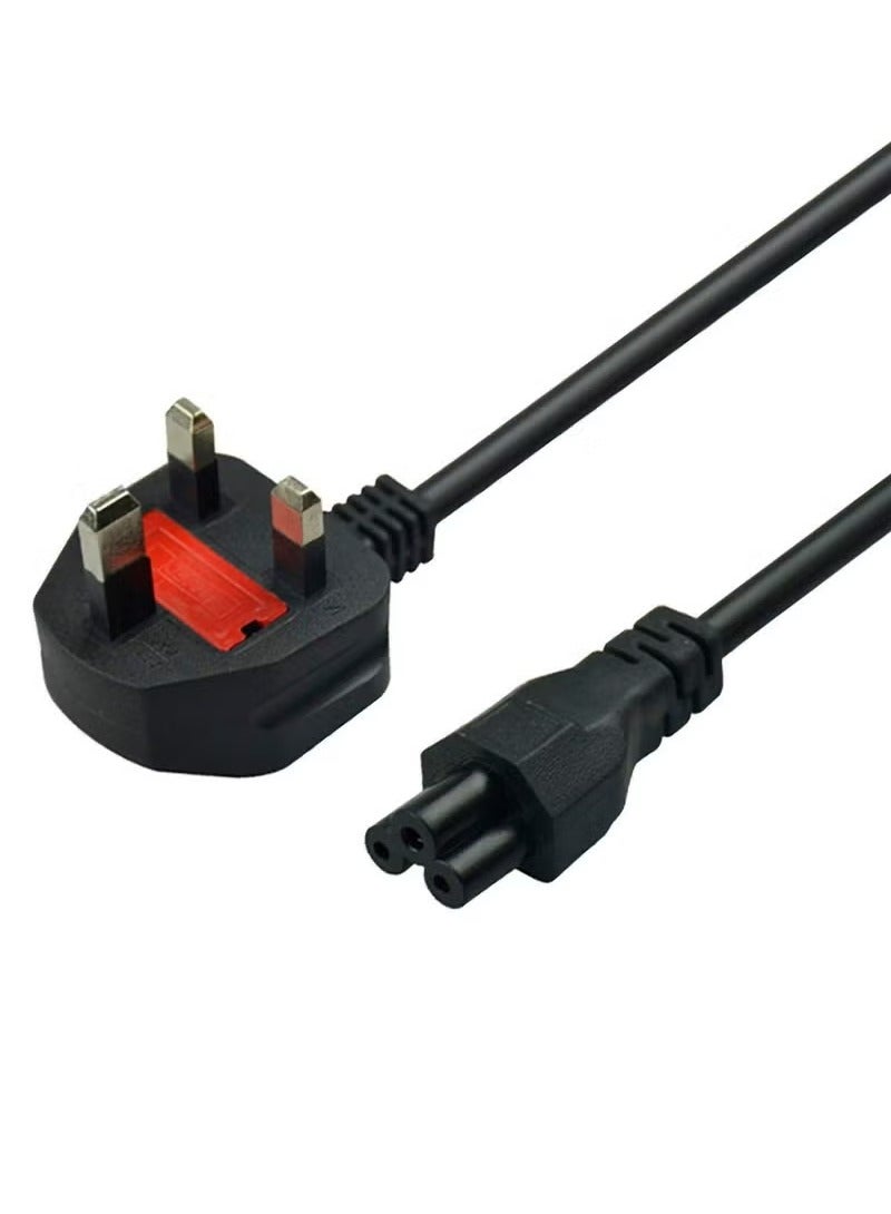 UK Cloverleaf 3 Pin Power Cable for Laptop chargers 1.5M, Mains Power Cord lead for PC, Scanners, Printers, TV  - Image 4