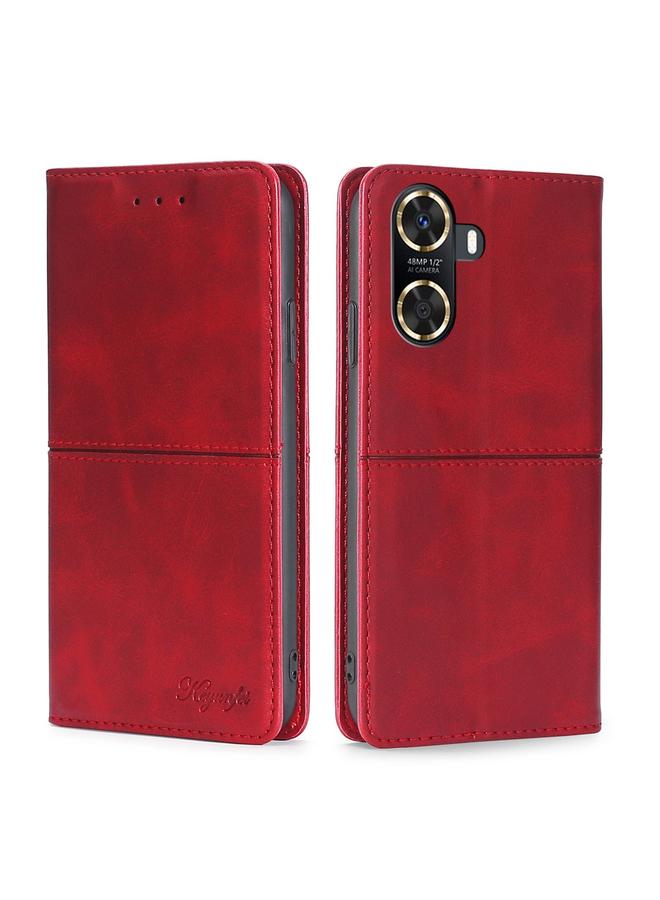 The Bros Case For Huawei Enjoy 60 Cow Texture Magnetic Horizontal Flip Leather Phone Case  - Image 1