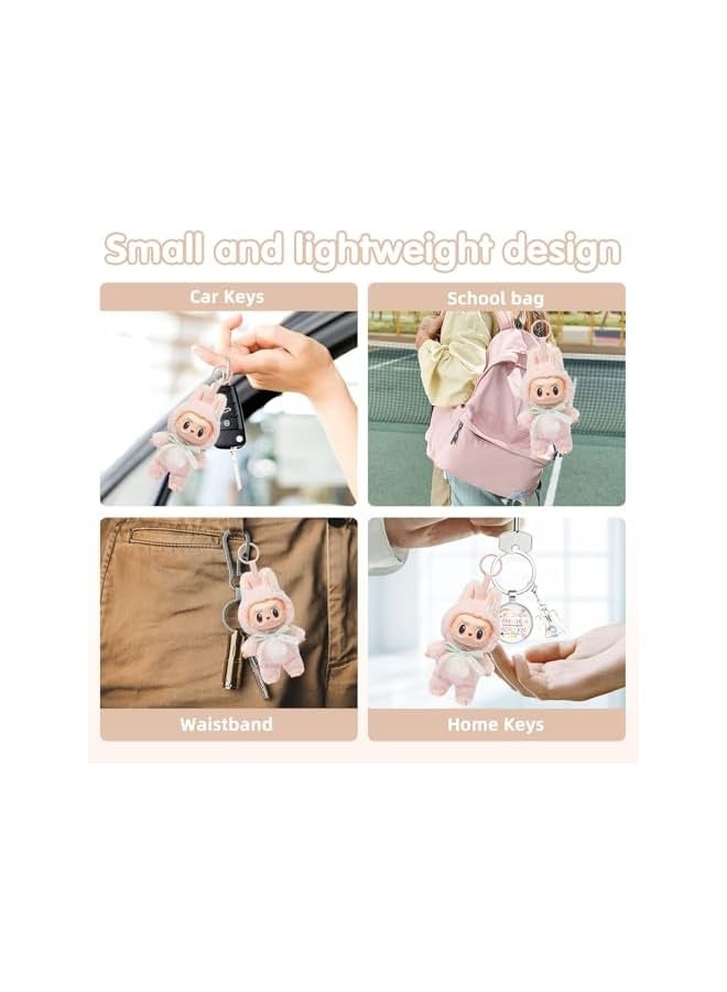 Generic Labubu Keychain, Labubu Plush Keychain, Labubu Monster Keychain, Labubu Plush Dolls Pendants, Have Decorative Functions A Great Gift, pink, 8*7*18cm  - Image 2