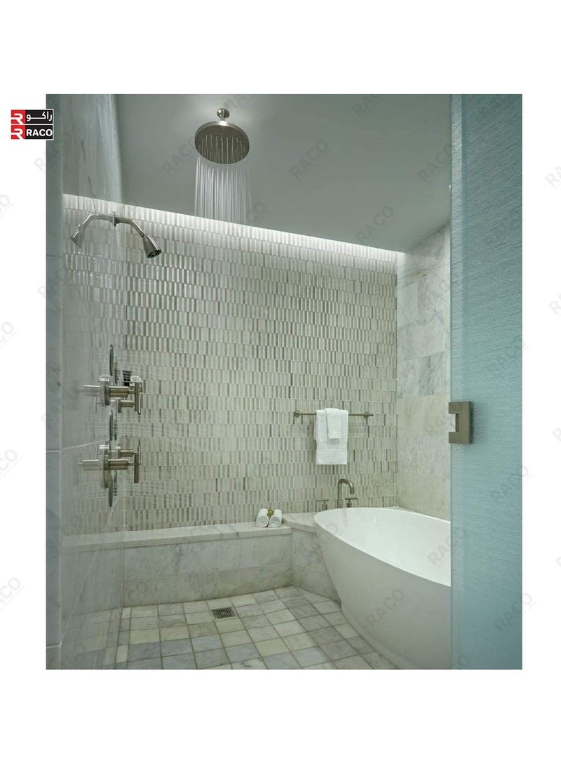 RACO مصرف أرضي من RACO نوع مفصلي SS 150 مم × 150 مم – غطاء مصرف حمام من الفولاذ المقاوم للصدأ مقاوم للصدأ مع تصميم غطاء قابل للفتح بسهولة للتنظيف، مضاد للاحتباس للمياه في الحمام والمطبخ والشرفة - Image 4