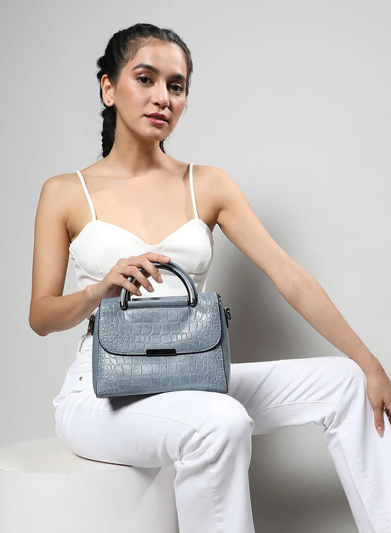 Haute Sauce Solid Magnet Lock Regular Vegan Leather Hand bag