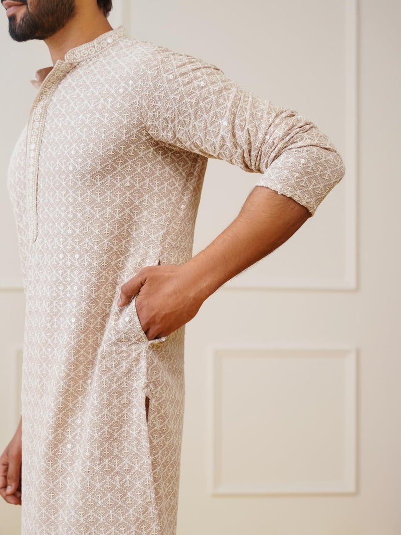 jompers قميص جومبرز للرجال من القطن الخالص بتصميم عادي مع تطريز بالخرز - Image 4