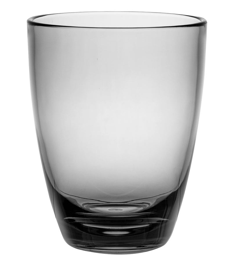 KLIFA ETON 152 ounce Set of 6 Acrylic Tumbler Drinking Glasses Cups BPAFree Stackable Plastic Drinkware Dishwasher Safe GrayBlack