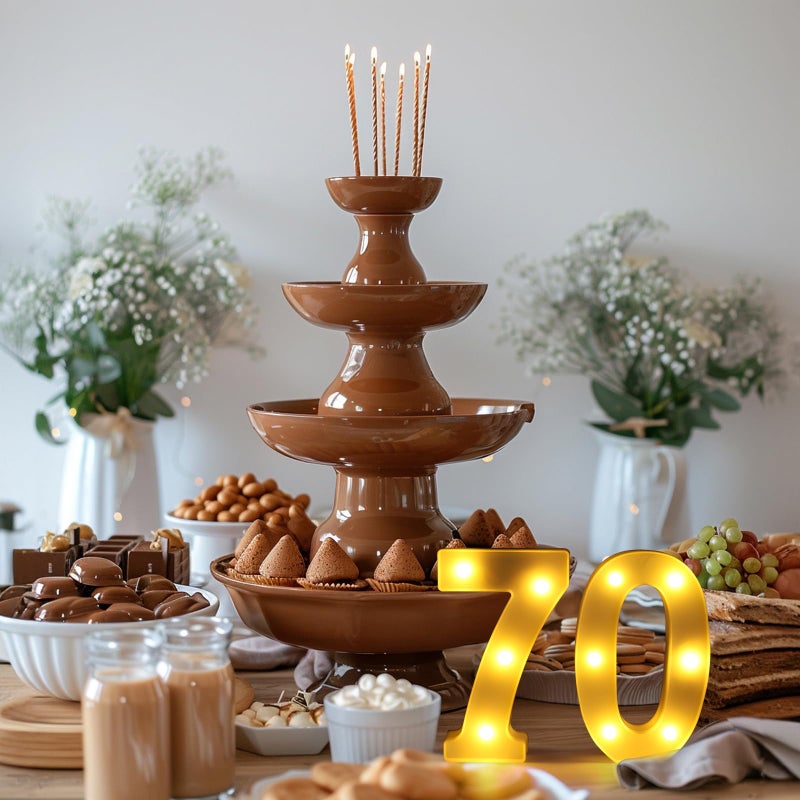 Funsky 70th Birthday Decorations for Women Men,Happy 70 Birthday Decorations for Centerpieces Table,70 Light Up Numbers Sign Led for Party Backdrop Wall Decor for 70s Party Decoration - Image 4
