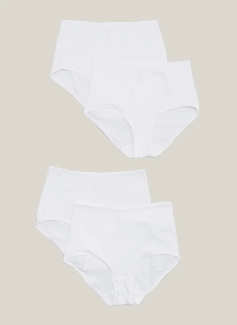 Matalan 4 Pack White Full Knickers