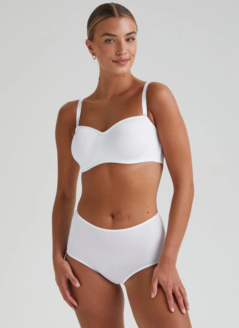 Matalan 4 Pack White Full Knickers
