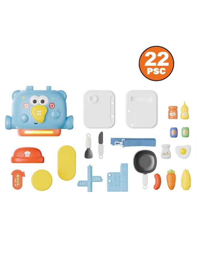 2-in-1 Kids Kitchen Toy Set with Storage Box - 22 Role-Playing Toys and Accessories, Suitable for Children Aged 3 and Up, Educational and Interactive Learning Toy - Image 3