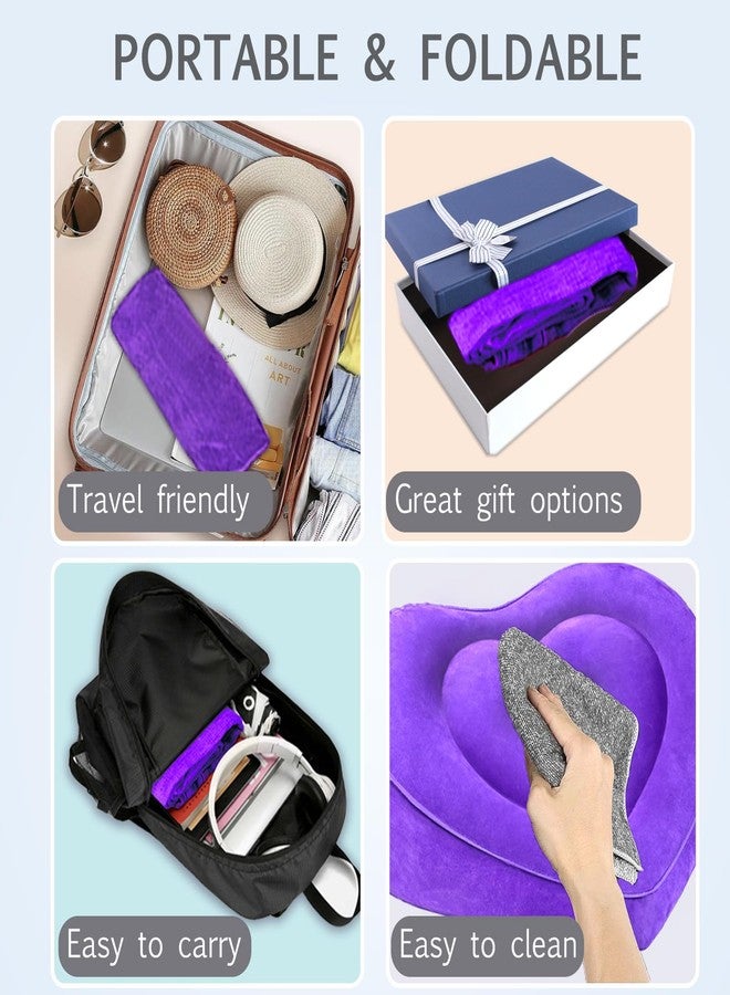 hawtail Portable Wedge Pillow for Acid Reflux Relief, Inflatable Wedge Pillow for Traveling, Bed Pillow Wedges for Sleeping Lightweight, Blow Up Book Stand Laptop Pillow for Camping, Back Lumbar Support - Image 4