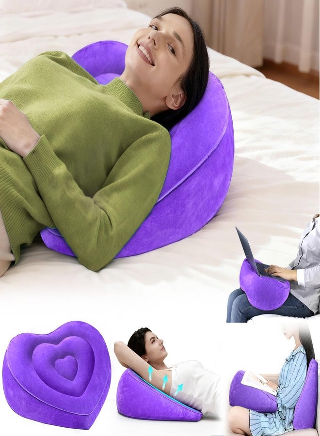 hawtail Portable Wedge Pillow for Acid Reflux Relief, Inflatable Wedge Pillow for Traveling, Bed Pillow Wedges for Sleeping Lightweight, Blow Up Book Stand Laptop Pillow for Camping, Back Lumbar Support - Image 1