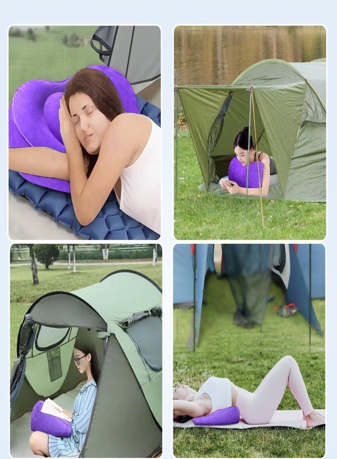 hawtail Portable Wedge Pillow for Acid Reflux Relief, Inflatable Wedge Pillow for Traveling, Bed Pillow Wedges for Sleeping Lightweight, Blow Up Book Stand Laptop Pillow for Camping, Back Lumbar Support - Image 5
