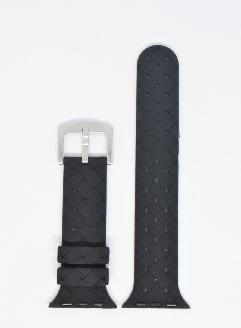 Universal 38/40/41mm Silicone Replacement Watch Strap For Apple Series 7/6/5 - Image 1