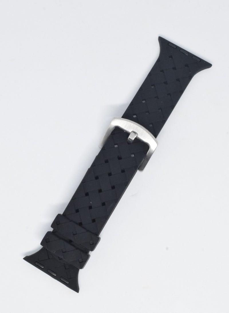 Universal 38/40/41mm Silicone Replacement Watch Strap For Apple Series 7/6/5 - Image 2
