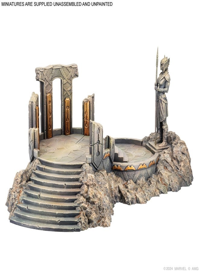 Asmodee Atomic Mass Games Marvel: Crisis Protocol Asgardian Shrine Terrain Pack - Bring Asgard's Might to Your Tabletop Battles! Tabletop Superhero Game, Ages 14+, 2 Players, 90 Minute Playtime - Image 2